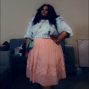 Plus Size Forever 21 spring floral Skirt
